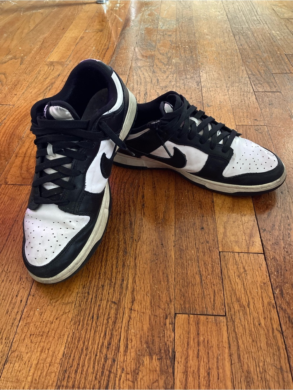 Mens Nike black and white panda dunks size 10